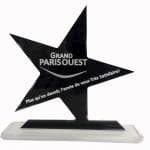 Plexiglass trophy with black background